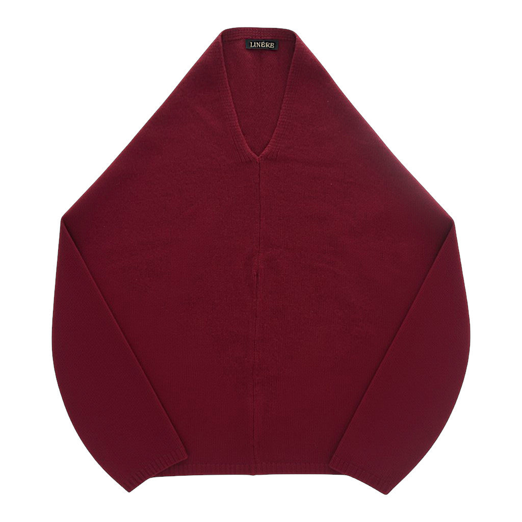 Poncho Cashmere – Bordeaux (100% Cashmere)
