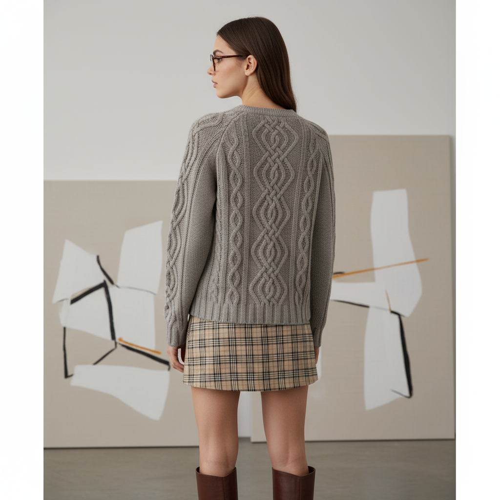Aran Cashmere Pullover – Tortora 2° (100% Cashmere)