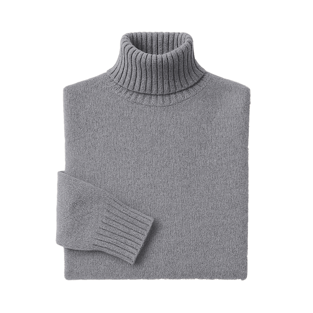 Rollkragen Cashmere – Grigio Perla (100% Cashmere)