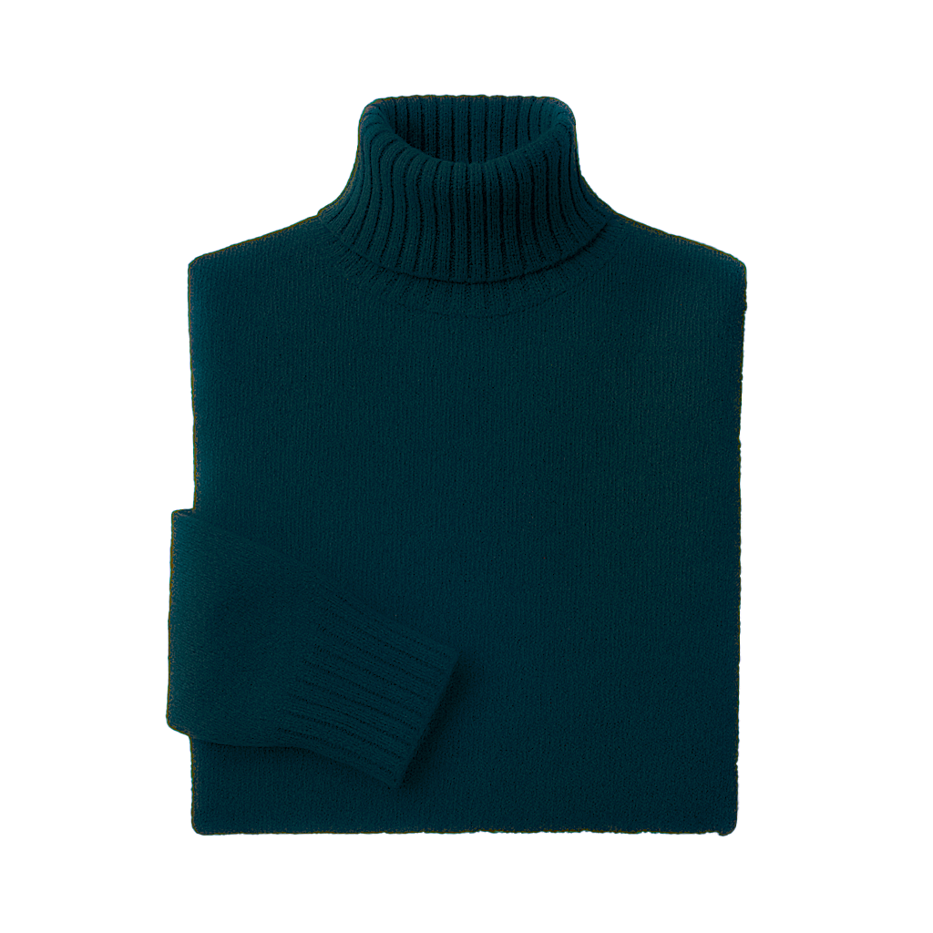 Rollkragen Cashmere – Petrolio (100% Cashmere)