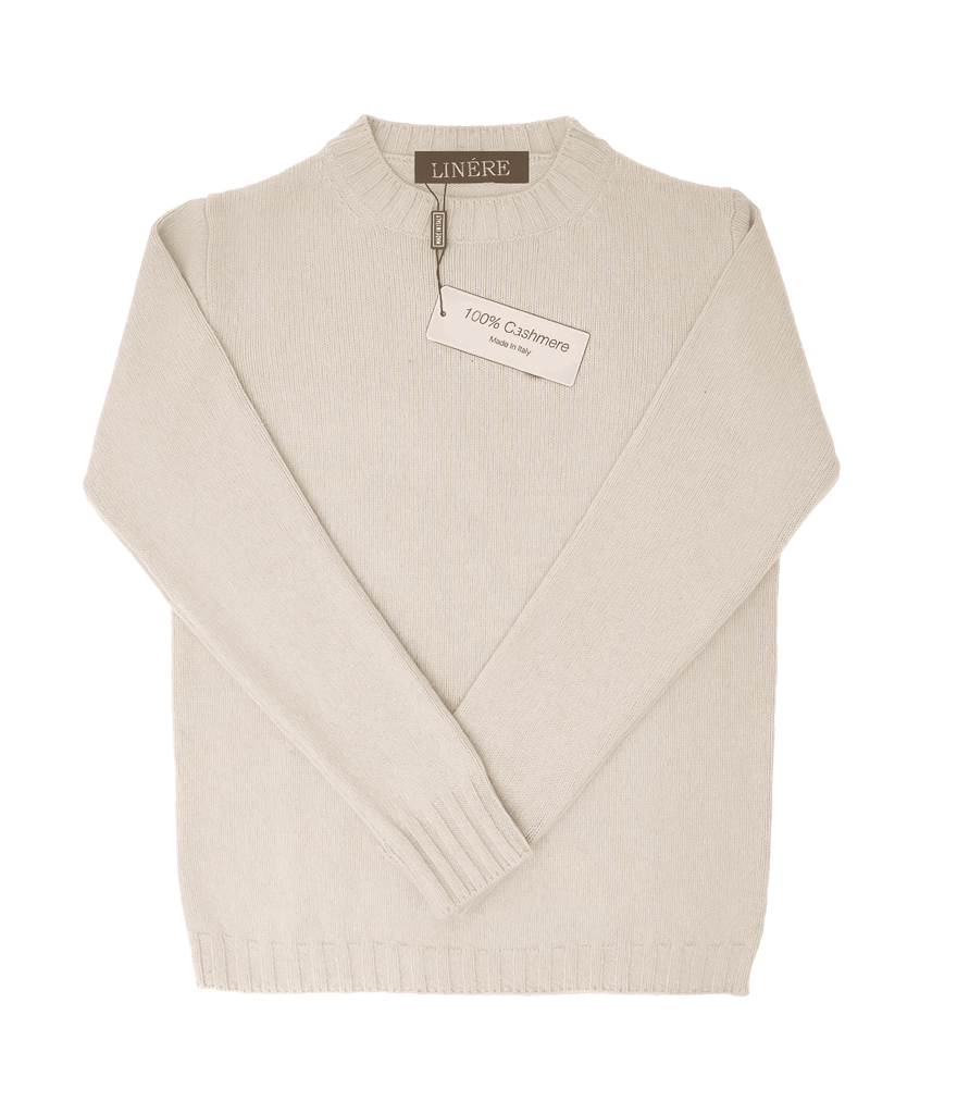 Rundhals Cashmere – Panna (100% Cashmere)