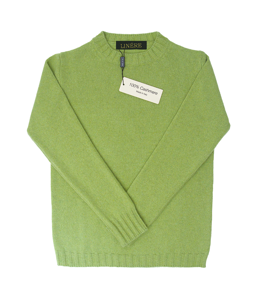Rundhals Cashmere – Verde Acido (100% Cashmere)