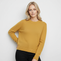 Girocollo in cashmere – Ocra (100% cashmere)