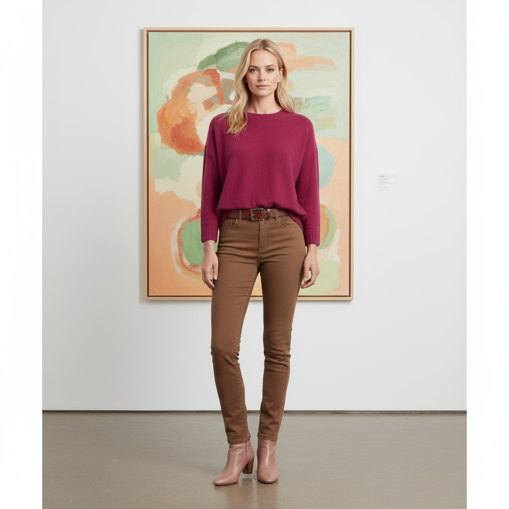 Oversize Cashmere Pullover – Fuxia (100% Cashmere)