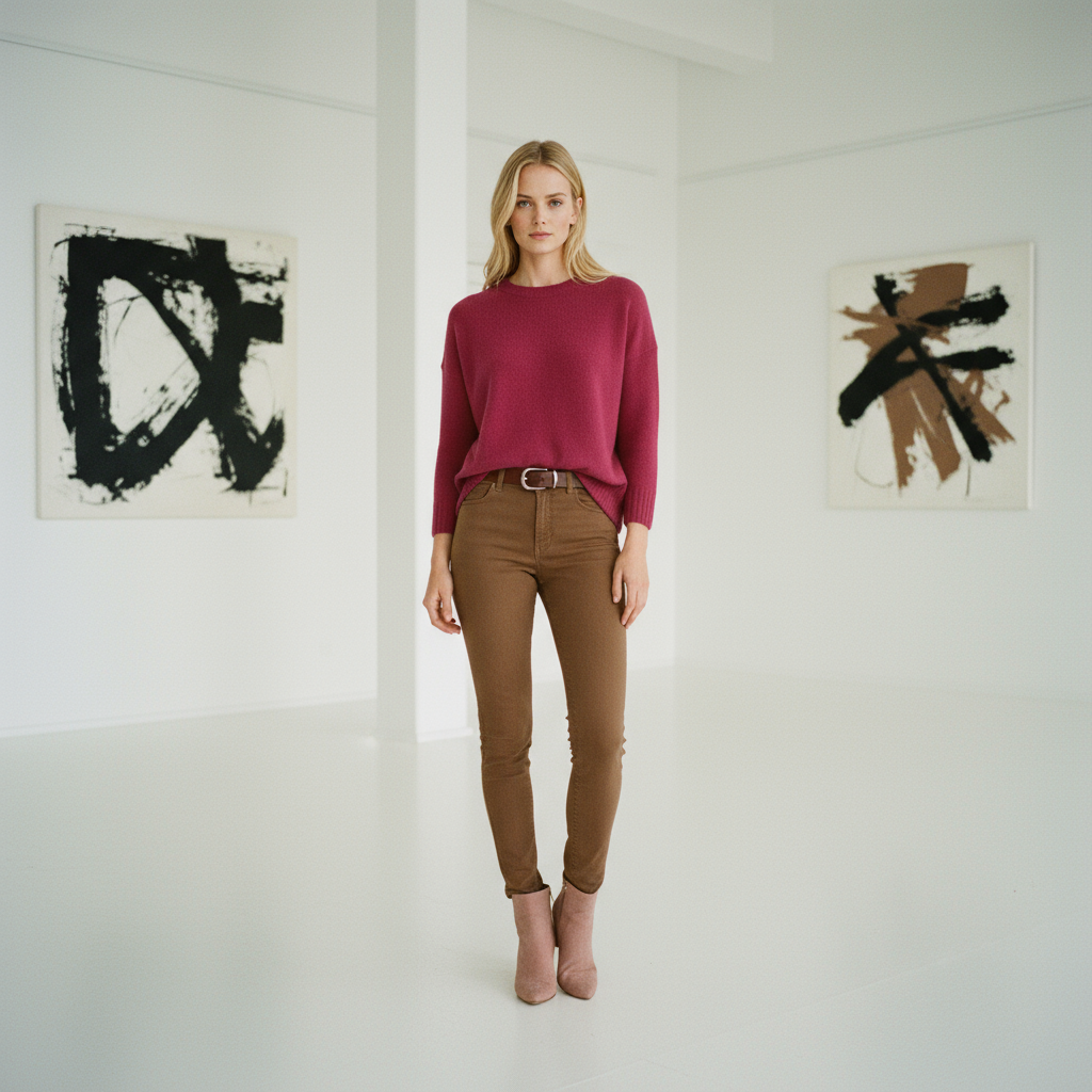 Oversize Cashmere Pullover – Fuxia (100% Cashmere)