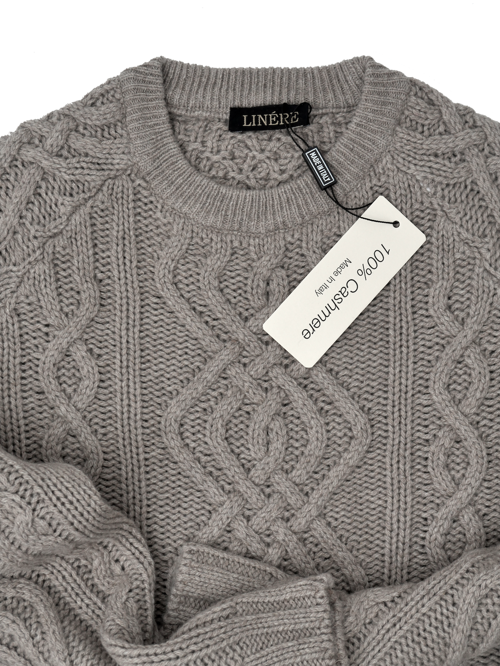 Aran Cashmere Pullover – Tortora 2° (100% Cashmere)