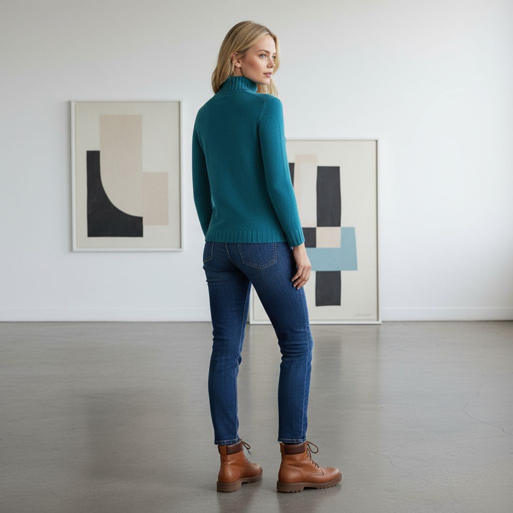 Rollkragen Cashmere – Petrolio (100% Cashmere)