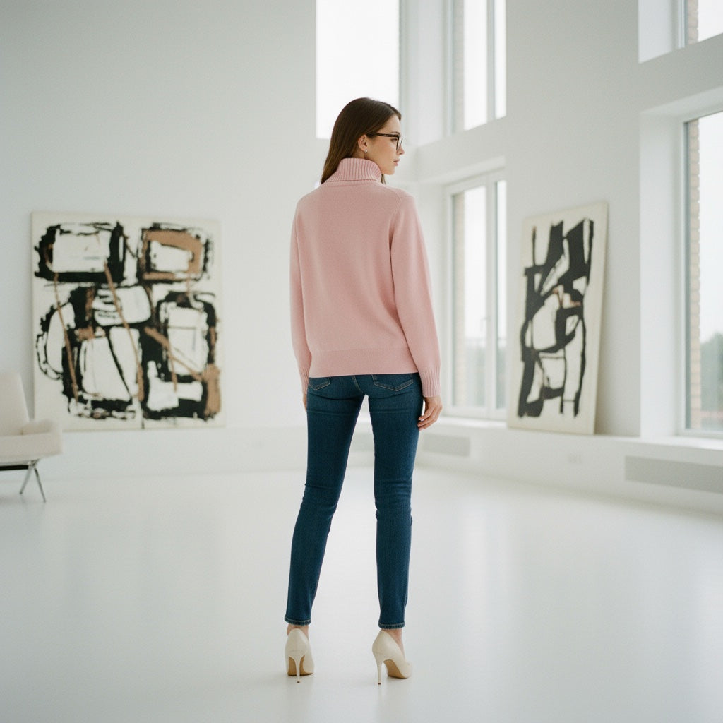 Dolcevita Oversize – Rosa (100% Cashmere)