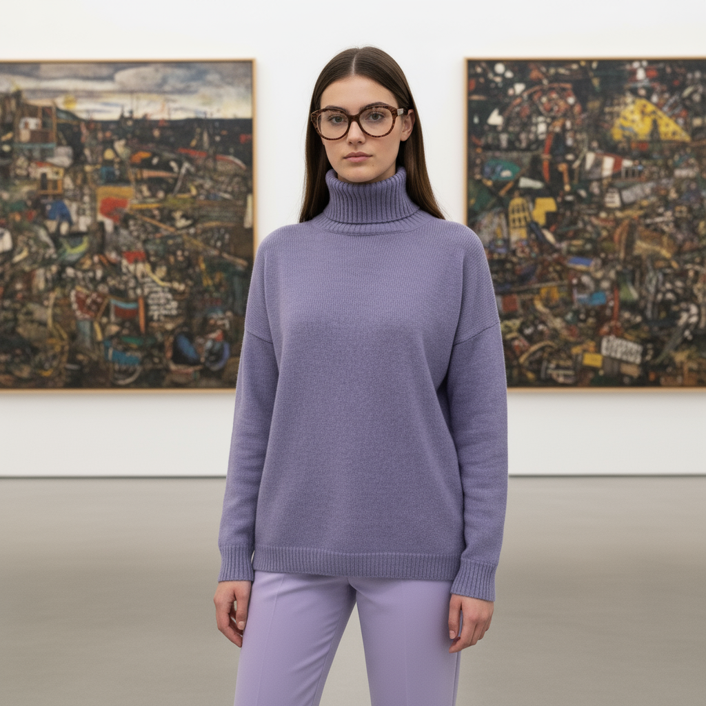 Dolcevita Oversize – Glicine  (100% Cashmere)