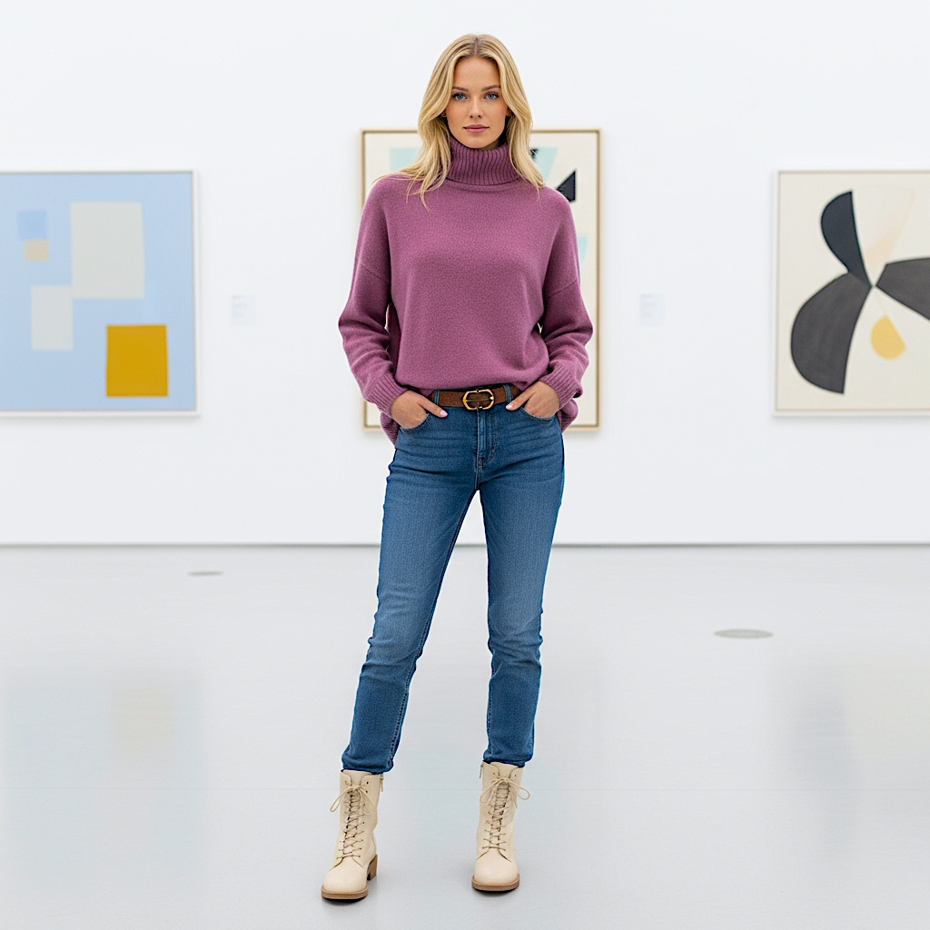 Dolcevita Oversize – Malva (100% Cashmere)