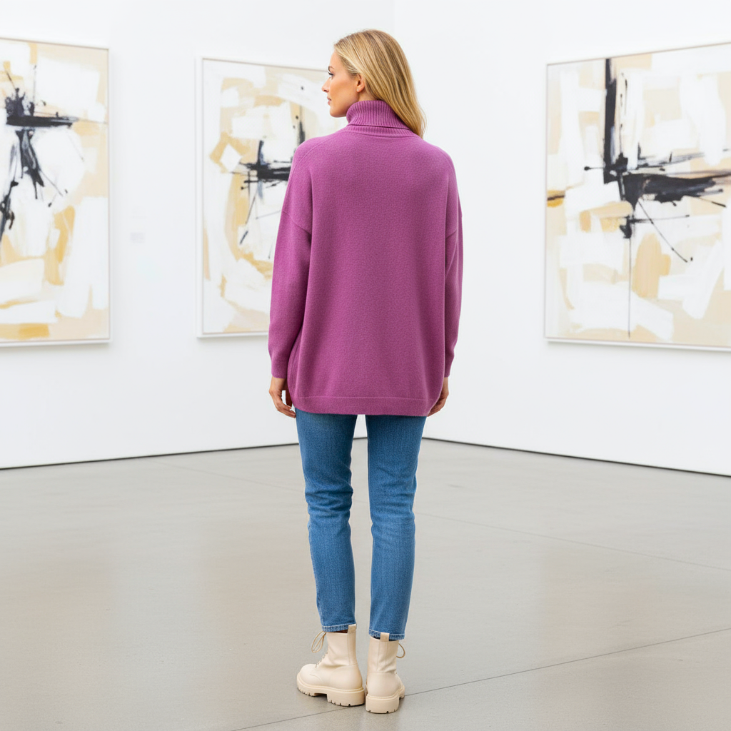 Dolcevita Oversize – Malva (100% Cashmere)