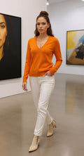 V-Neck Ultralight – Zucca (100% Cashmere)