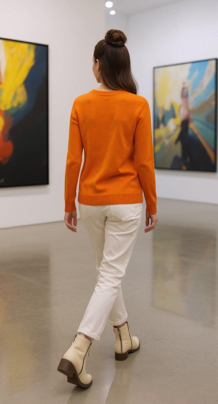 V-Neck Ultralight – Zucca (100% Cashmere)