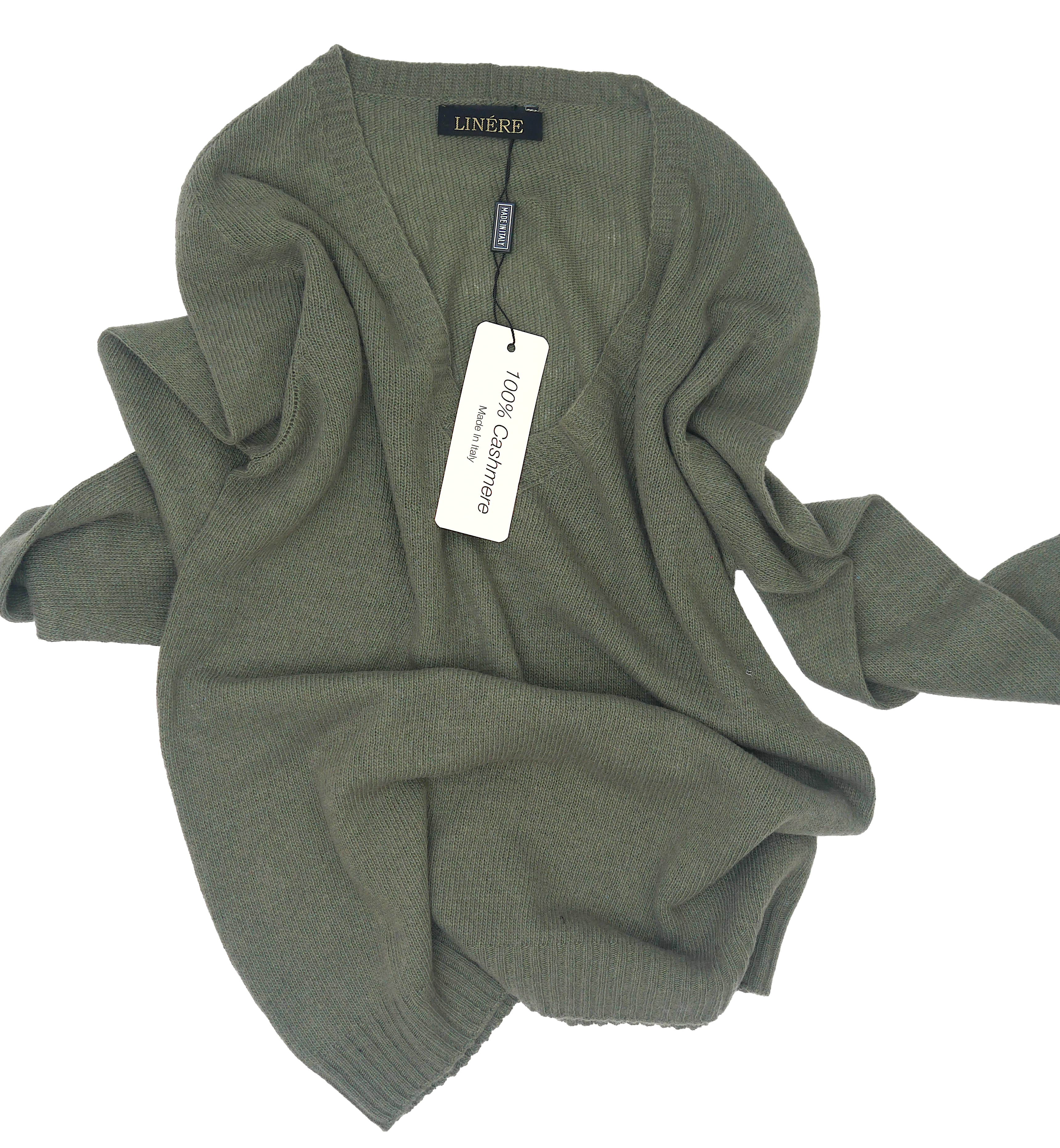 V-Neck Ultralight – Verde Comodoro (100% Cashmere)