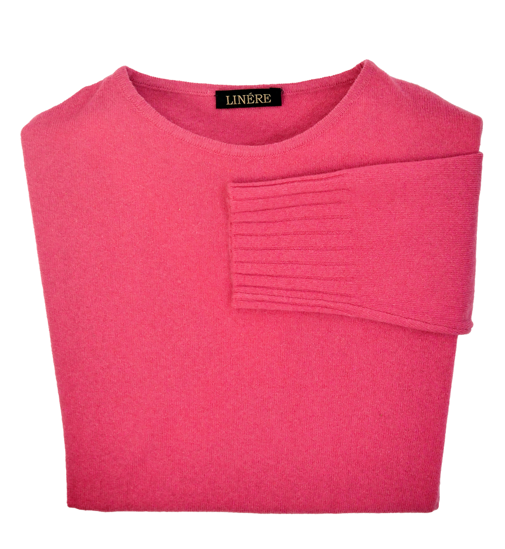 Oversize Cashmere Pullover – Fuxia (100% Cashmere)