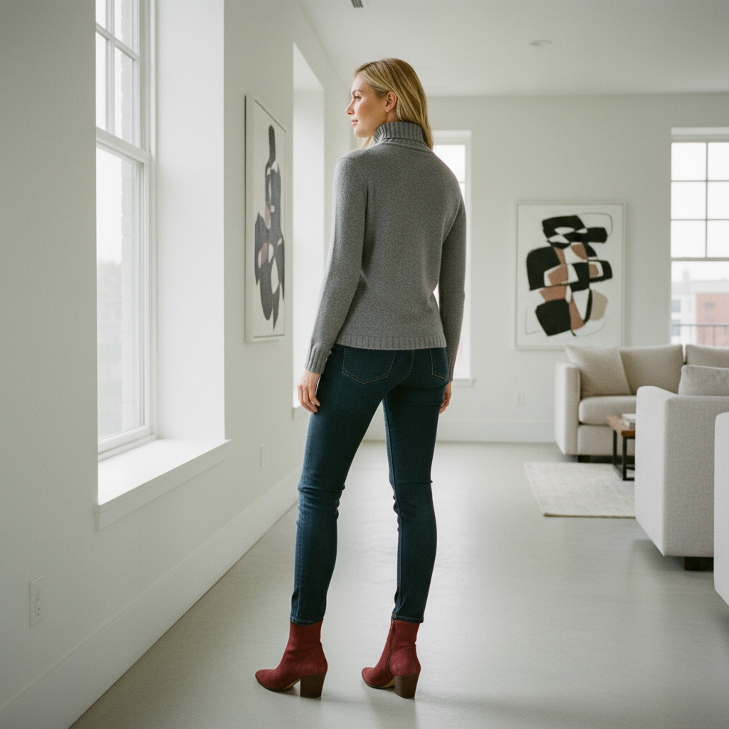 Rollkragen Cashmere – Grigio Perla (100% Cashmere)