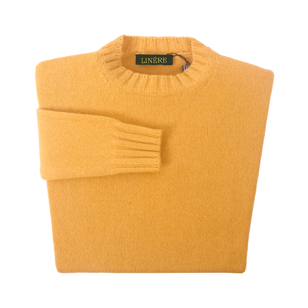 Rundhals Cashmere – Ocra (100% Cashmere)