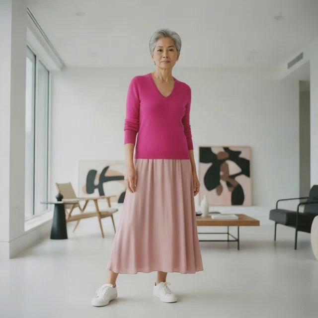 V-Neck Pullover Linére 100% Cashmere UltraLight