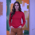 Girocollo in cashmere – Rosso (100% cashmere)